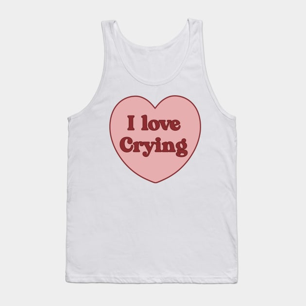 I love crying heart aesthetic dollette coquette pink red Tank Top by maoudraw